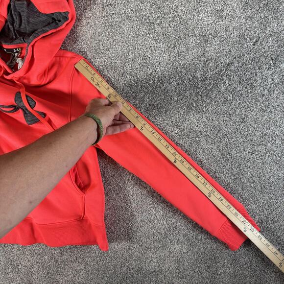 Under Armour Hoodie Medium ColdGear Fleece Big Logo Pullover 1273628 Athleisure - Picture 4 of 13